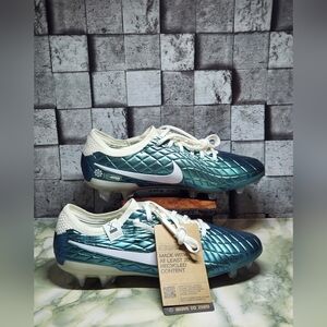 Nike Blue and White Soccer Cleats